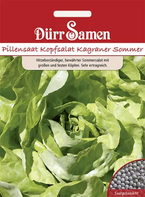 Produktbild von Kopfsalat Kagraner Sommer Pillensaat | Kopfsalatsamen von Dürr Samen