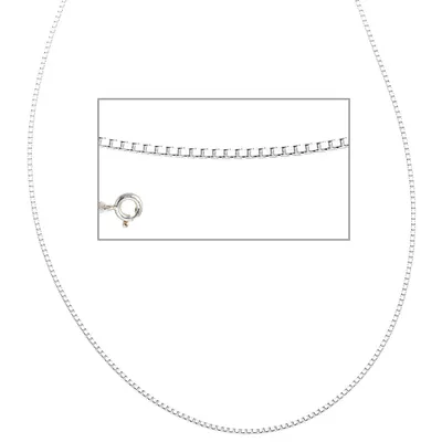Produktbild von JOBO Venezianerkette 925 Sterling Silber rhodiniert 36 cm Halskette Kette Federring