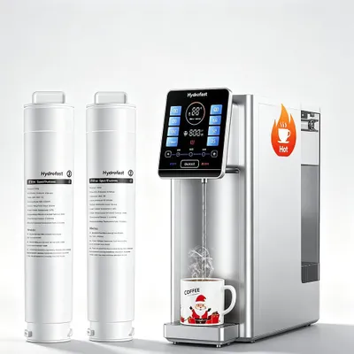 Zdjęcie produktu dla Filtr do wody stołowy Hydrofast W100, w zestawie filtr RO HF02 i filtr 4-w-1 HF03, z lampą UV, o filtracji 0,0001 μm, system do pracy z gorącą wodą