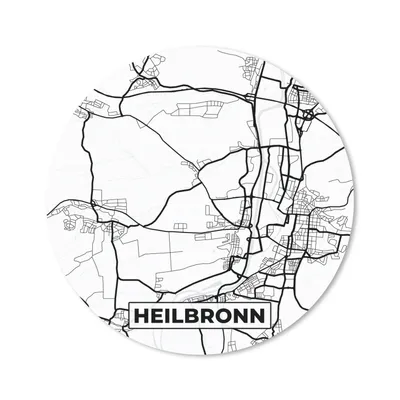 Produktbild von MuchoWow® Mauspad Mousepad Heilbronn - Karte - Stadtplan - Wegbeschreibung 50x50 cm - Mousepads - Maus Mat - Pad - Mausunterlage - Vinyl