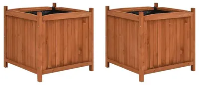 Produktbild von Erhöhte Pflanzkästen, Set aus 2 Stück, für Garten und Terrasse