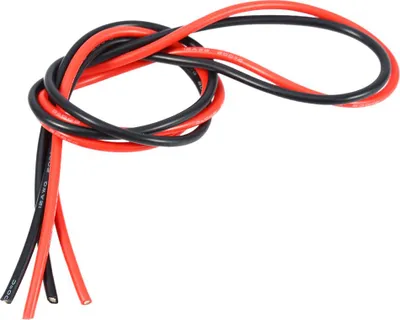 Immagine prodotto di Cavo elettronico flessibile 2M 12AWG in rame stagnato per auto RC 1M rosso e nero