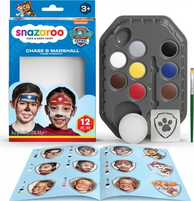 Image de SNAZAROO Set de 8 peintures pour le visage Tlapková patrola : Chase & Marshall