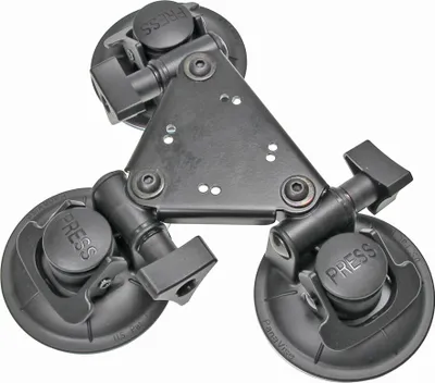 Produktbild von Brodit Saugnapfhalterung 215675 Triple-Saugnapfhalterung mit AMPS-Platte. Gewicht 459g.