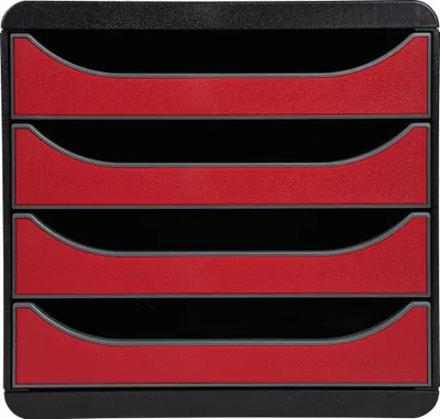 Image de Exacompta Module de classement Big Box 4 tiroirs Iderama Rouge carmin 310718D