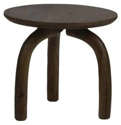 Productafbeelding van Pomax Trilo bijzettafel, donkerbruin, Ø 45 x H 40 cm