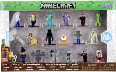 Zdjęcie produktu dla Jada Toys Minecraft 18 metalowych figurek z gry Minecraft