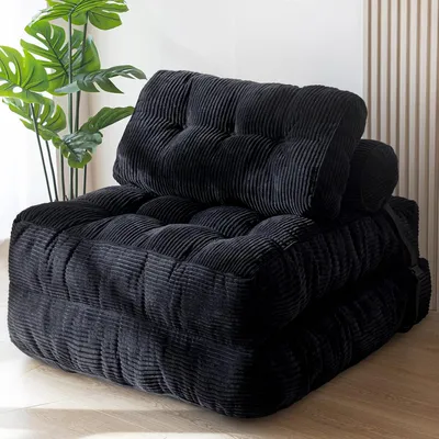 Immagine prodotto di Divano letto pieghevole, poltrona comoda con cuscino e schienale, ideale per il soggiorno e la camera da letto