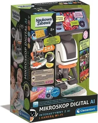 Produktbild von Wissenschaftlicher Spaß Interaktives Digitalmikroskop mit AI und Wi-Fi-Kamera Clementoni 50406