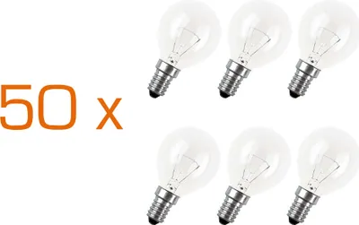 Produktbild von 50 x Tropfen Glühbirne 60W E14 klar Glühlampe 60 Watt Glühbirnen Glühlampen