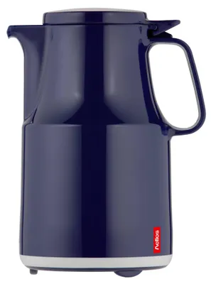 Produktbild von Helios Isolierkanne Thermoboy 0,6 l dunkelblau, Klappdeckel, spülmaschinenfest