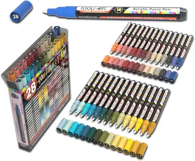 Obrázok produktu pre Akrylová fixka 28 ks, 0.7 mm, na maľovanie na kamene