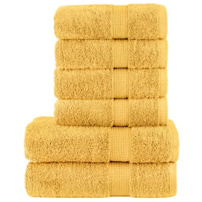 Productafbeelding van 6-delige Handdoekenset SOLUND 600 g/m² goudkleurig
