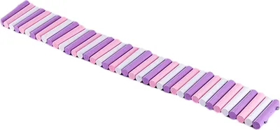Produktbild von Hamster-Farbbrücke, Biegbare Kletterleiter, Flexible Hängeleiter Aus Holz Für Hamsterkäfig, Holzzaun-Kauspielzeug(50cm,violett)