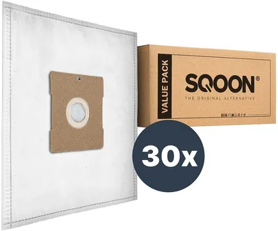 Productafbeelding van SQOON® Stofzuigerzakken geschikt voor o.a. Inventum SZ300, ST306,ST307,ST308, Sauber, Waves, Gamma - High Filtration | 30 stuks
