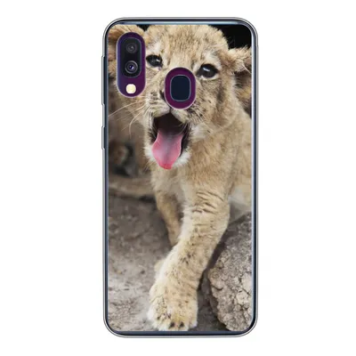 Produktbild von MuchoWow® Handyhülle Schutzhülle Hülle für Samsung Galaxy A40 Jungtier - Löwen - Niedlich Silikon Softcase Handy Hülle - Handy-Tasche