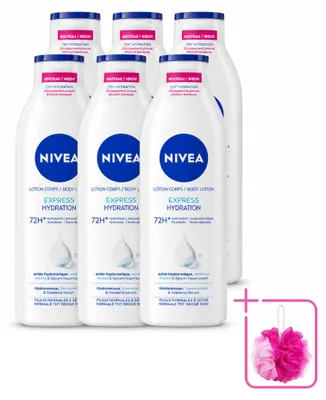 Imagen del producto de 6 x Loción corporal express NIVEA - 250 ml - Pack ahorro - 6 unidades