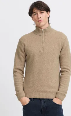 Produktbild von CASUAL FRIDAY CFKarl Herren Troyer Strickpullover Pulli mit Reißverschluss Troyerkragen Wollmischung Regular fit