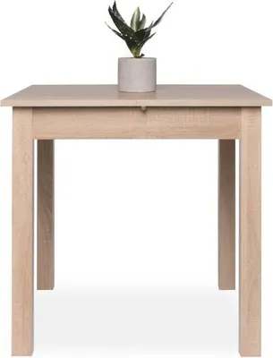Produktbild von Intertrade Auszugstisch mit 1 Auszugsplatte (je 40 cm), ausziehbar auf 120, 160, 180, 200 cm, Sonoma Eiche Nachbildung, BxHxT: 80x76,5x80 cm; 2043