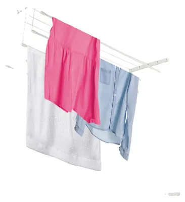 Imagen del producto de Secadora de ropa de techo, con 5 barras, 130 cm de longitud, capacidad de carga de 10 kg, resistente a la humedad, fácil de montar