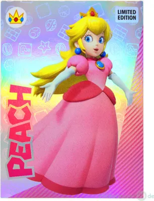 Produktbild von Panini Super Mario Sticker - Play Time - Limited Edition Card - Peach Gold Karte