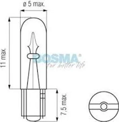 Immagine prodotto di Lampadina 24 V 1,2 V T05 Bosma, Eagleye