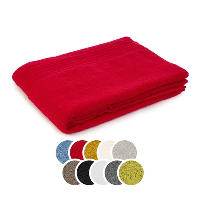 Produktbild von liebling Duschtuch Baumwolle, Serie Frankfurt, 400 gr. / m², 70 x 140 cm, 60 Grad, mit hochw. Borte, saugstark, rot