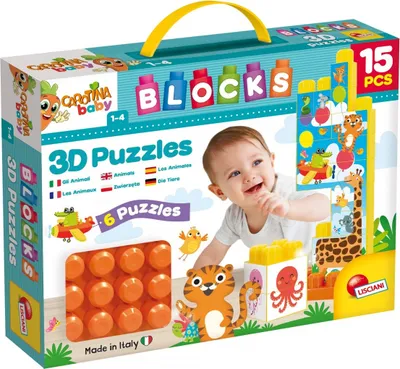 Produktbild von Carotina Baby Bauklötze mit Bildern 15 Elemente 79926 LISCIANI