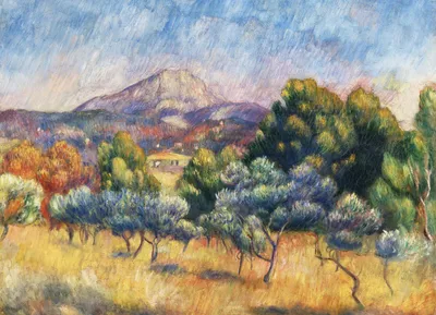 Image de Plakat 18x13cm Montagne Sainte-Victoire, Pierre-Auguste Renoir