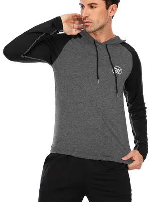 Produktbild von Sportshirt Herren, Funktionsshirt Langarm Laufshirt Männer Fitnessshirt Atmungsaktiv T Shirts für Running Gym Jogging-A-Grau-M