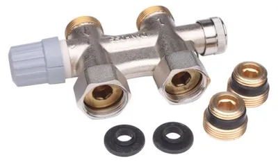 Image de Raccord Danfoss VHS-E pour chauffage monotube, R 1/2, passage direct, 1 pièce.