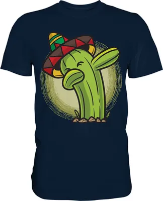 Produktbild von Dabbing Kaktus Sombrero T-Shirt – Navy / L