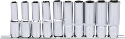 Obrázek produktu pro KS TOOLS 918.0612 - Steckschlüssel-Satz - 1/2" - 10 Kopf/Köpfe - Chrom-Vanadium-Stahl - DIN 3120 - ISO 1174 - DIN 3124 - ISO 2725 - 1,5 kg