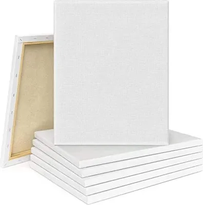 Produktbild von Tebery 10 Stück 30x40cm Keilrahmen, Leinwand Set aus 100% Baumwolle, Weiße Künstler Leinwand für Acryl und Öl Malerei Sowie, Zeichnen