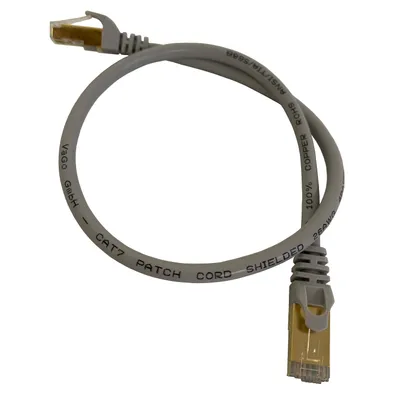 Zdjęcie produktu dla kabel krosowy 0,5 m Kabel sieciowy CAT7 okrągły szary Kabel krosowy do Internetu