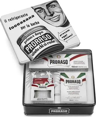 Produktbild von Proraso Geschenkset Vintage Selection Beard Care Sensitive Kit 100 ml + 100 ml + 150 ml