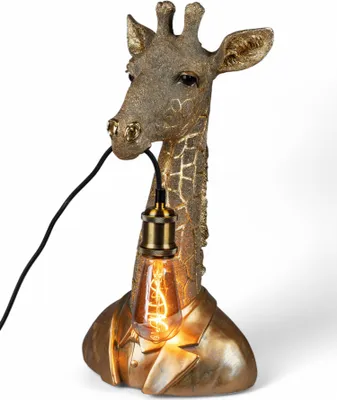 Produktbild von Tierleuchte Giraffe - Tischleuchte in Gold – Exzentrische Pop-Art Deko