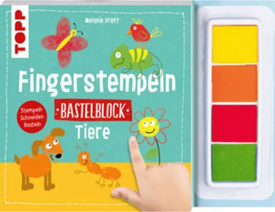 Produktbild von Fingerstempeln. Bastelblock Tiere