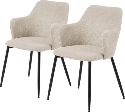 Produktbild von home24 Armlehnenstuhl - 2er-Set - Strukturstoff