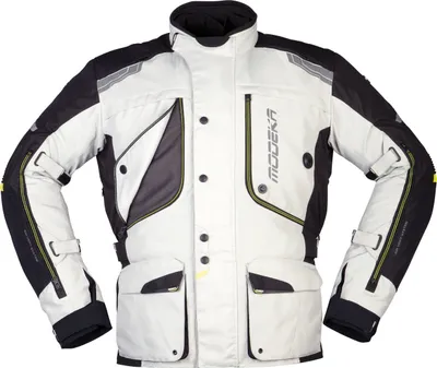 Produktbild von Modeka Aeris Motorrad Textiljacke, hellgrau/schwarz, 3XL