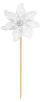 Produktbild von Glorex Gartenstecker Windrad 17 x 48 cm weiß