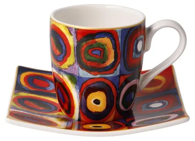 Obrázek produktu pro Goebel Espressotasse Wassily Kandinsky - Quadrate, jemná kostní Čína, Bunt, 0,1 l, 67062151