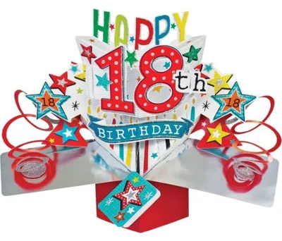 Produktbild von Grußkarte PopUp "Happy 18th Birthday"