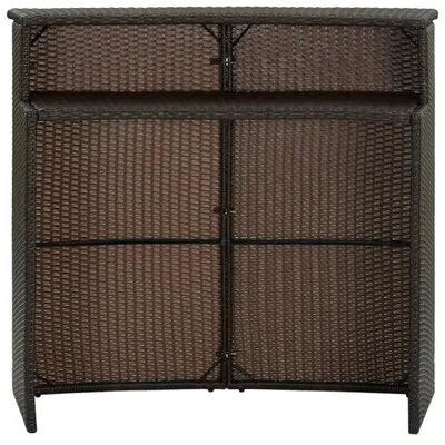 Immagine prodotto di Tavolo da Bar per Esterni Marrone 120x55x110 cm in Polyrattan