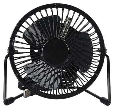 Produktbild von 360° drehbarer, programmierbarer LED-Tischventilator mit USB-Anschluss und RGB-Beleuchtung