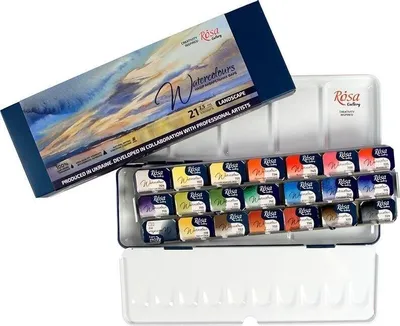 Immagine prodotto di Rosa 3403121 Set di colori ad acquerello "Paesaggio" 21 x 2,5 ml