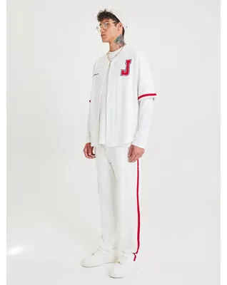 Obrázok produktu pre Set Baseball Hemd Hose Jogger Jogginganzug Sportanzug Oversize M Weiß