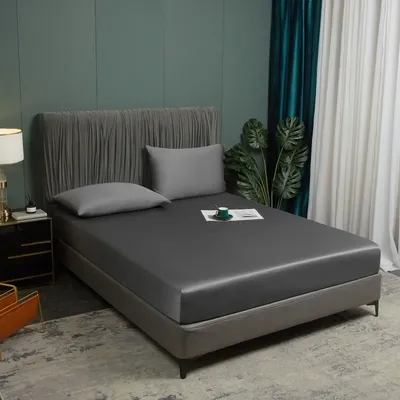 Obrázok produktu pre Napínacia plachta 160x200 cm, tmavosivá, 100 % bambus, pre matrace