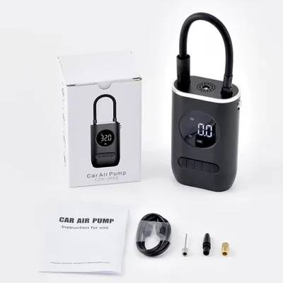 Imagen del producto de Bomba de aire eléctrica - CZK-3668 - Inalámbrica, funciona con batería - 150 PSI - 25 L/min - 50 W - Carga mediante USB-C - Para coche, motocicleta y bicicleta
