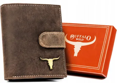 Zdjęcie produktu dla Skórzany portfel męski Buffalo Wild Soumbounou Brązowy Jeden rozmiar